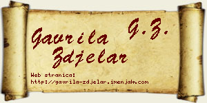 Gavrila Zdjelar vizit kartica